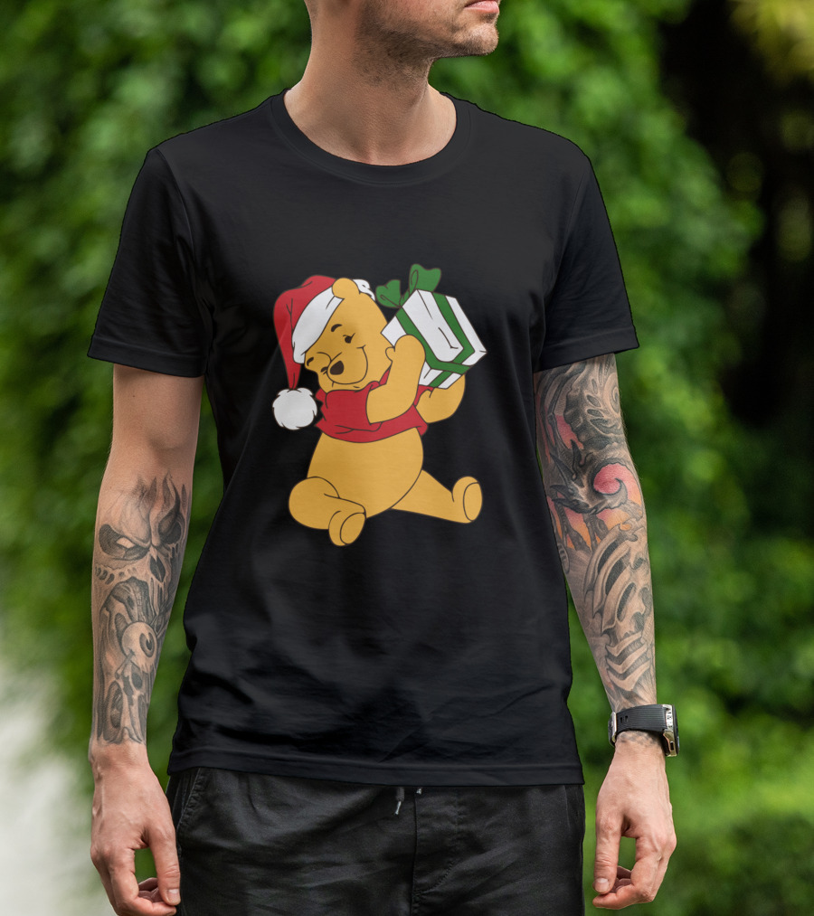 Pooh Santa Christmas Gift T-Shirt