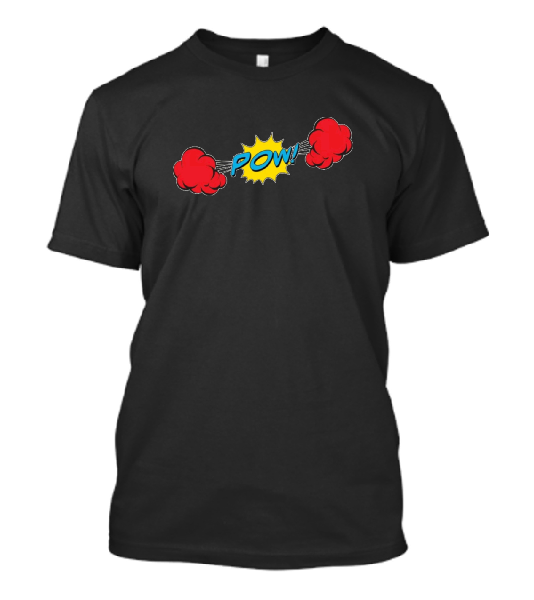 POW Comic Book Style Burst Red Clouds T-Shirt