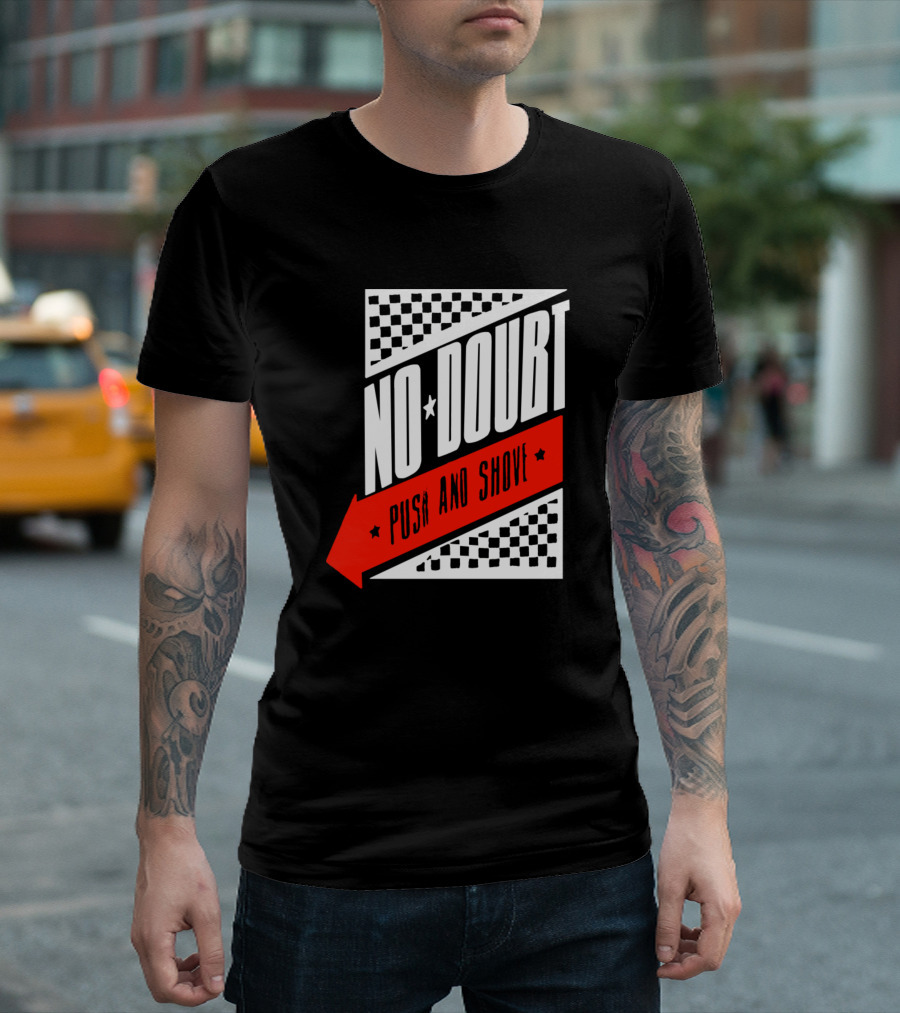 No Doubt Push And Shove Checkered Arrow Band T-Shirt