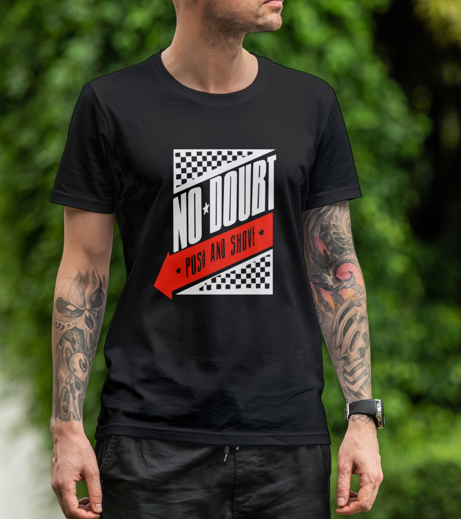 No Doubt Push And Shove Checkered Arrow Band T-Shirt