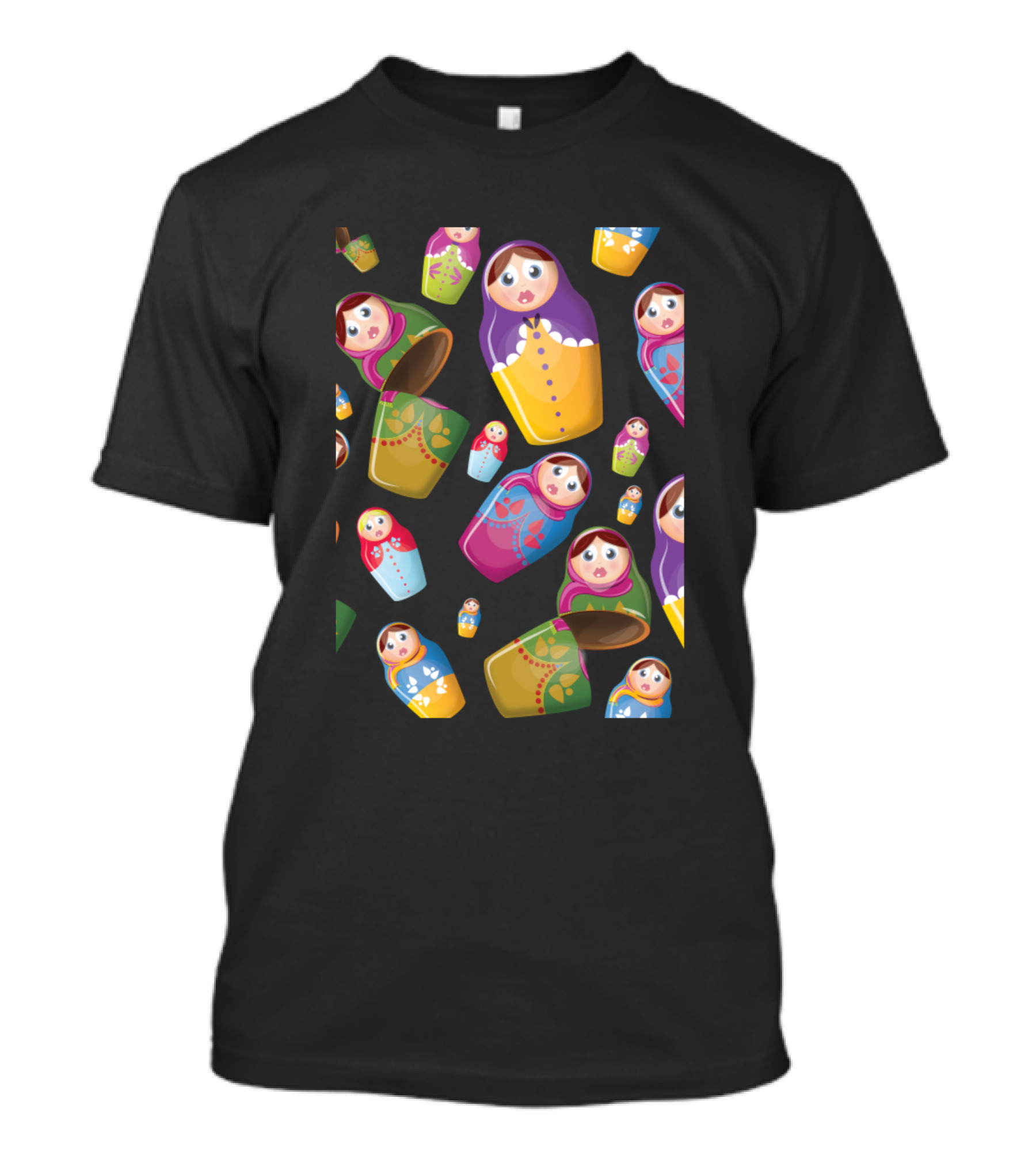 Colorful Russian Dolls Matryoshka T-Shirt