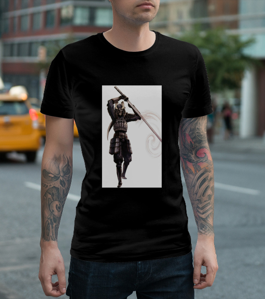 Sarumay Samurai Warrior With Sword T-Shirt