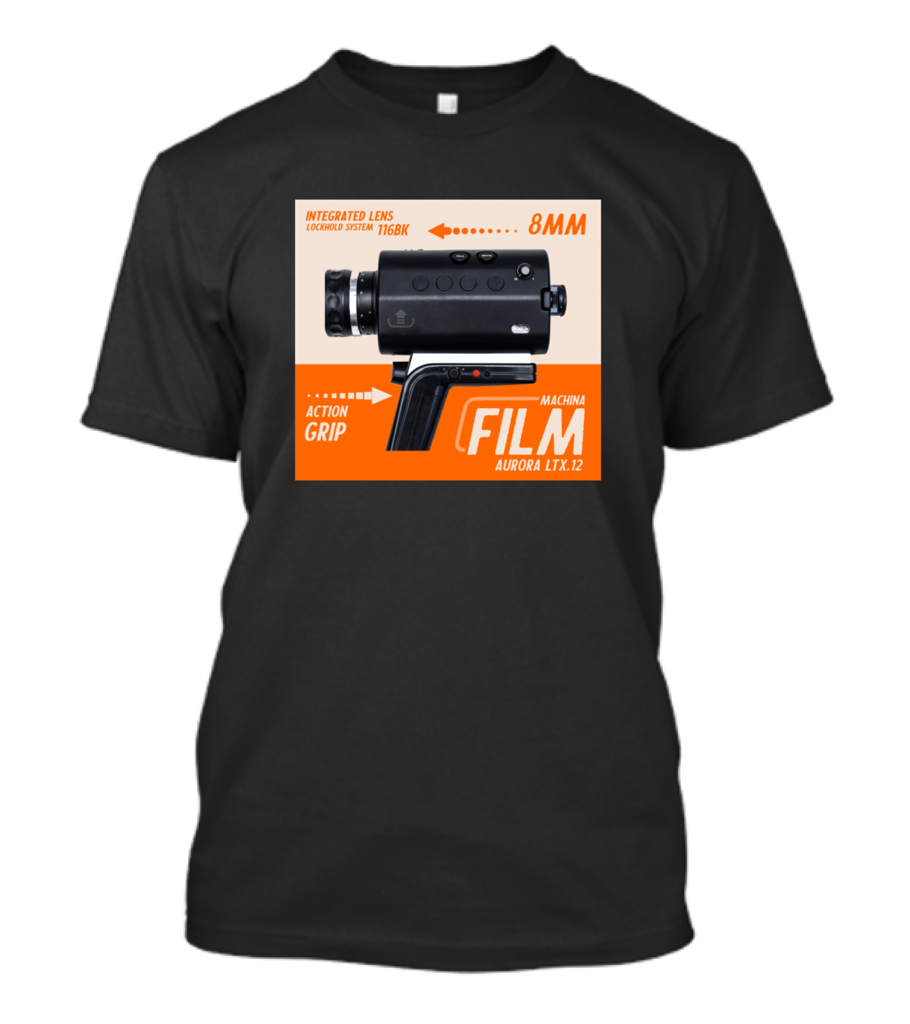 INTEGRATED LENS LOGMATCHO SYSTEM 116BK 8MM ACTION GRIP FILM MACHINA AURORA LTX.12 T-Shirt
