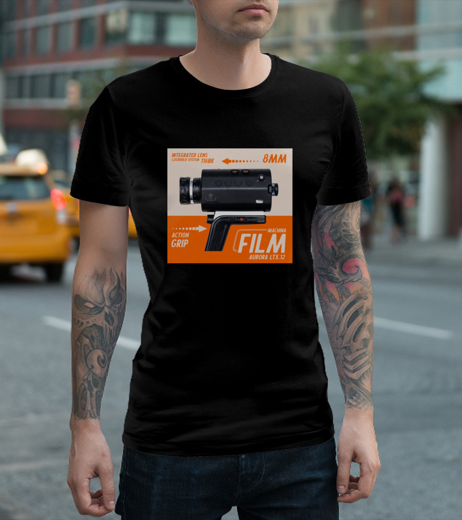 INTEGRATED LENS LOGMATCHO SYSTEM 116BK 8MM ACTION GRIP FILM MACHINA AURORA LTX.12 T-Shirt