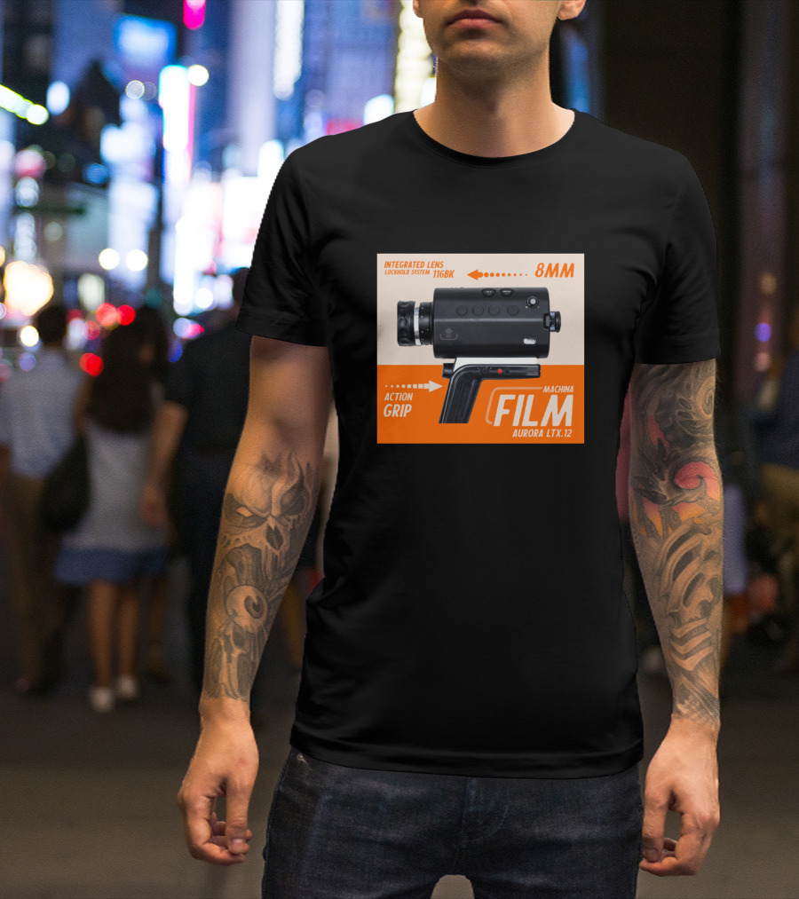 INTEGRATED LENS LOGMATCHO SYSTEM 116BK 8MM ACTION GRIP FILM MACHINA AURORA LTX.12 T-Shirt