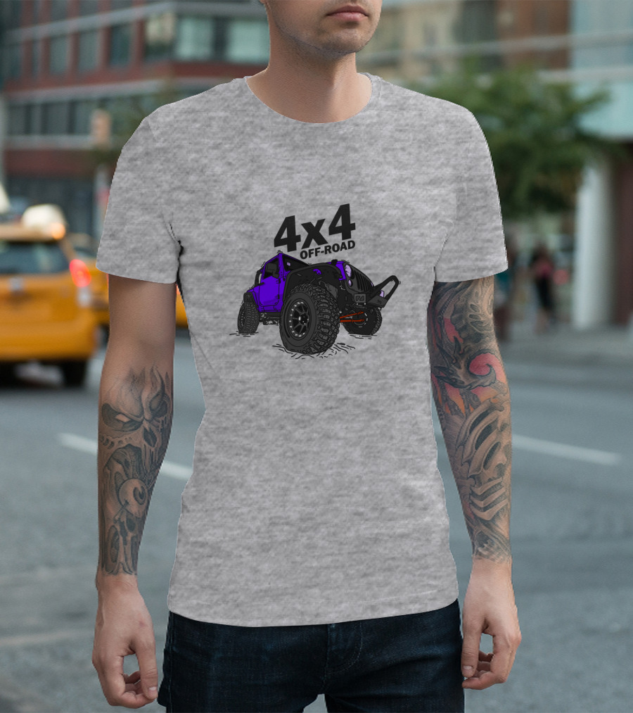 4X4 Off Road Jeep Purple Rugged Adventure Vehicle T-Shirt