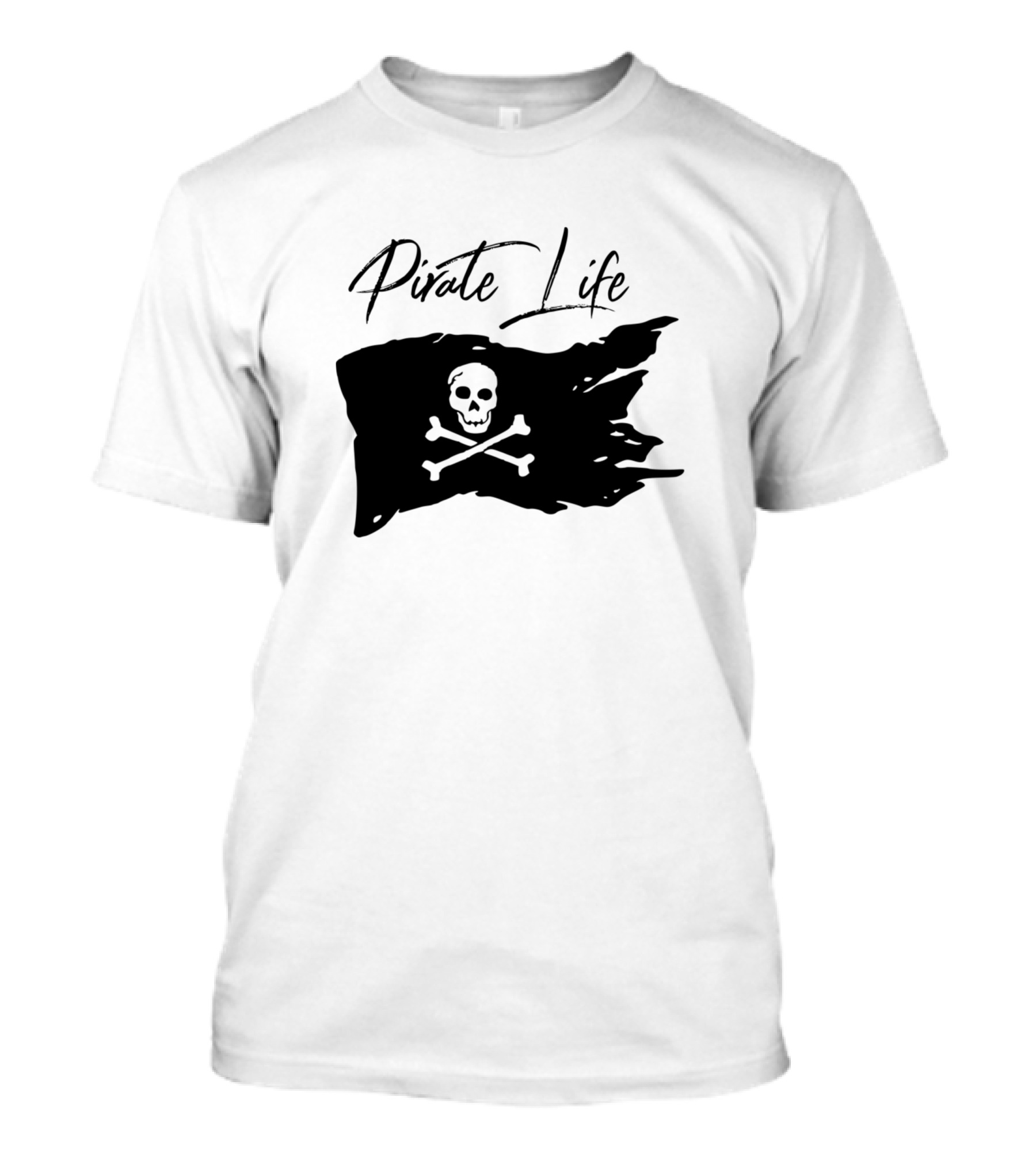 Pirate Life Skull And Crossbones Flag T-Shirt
