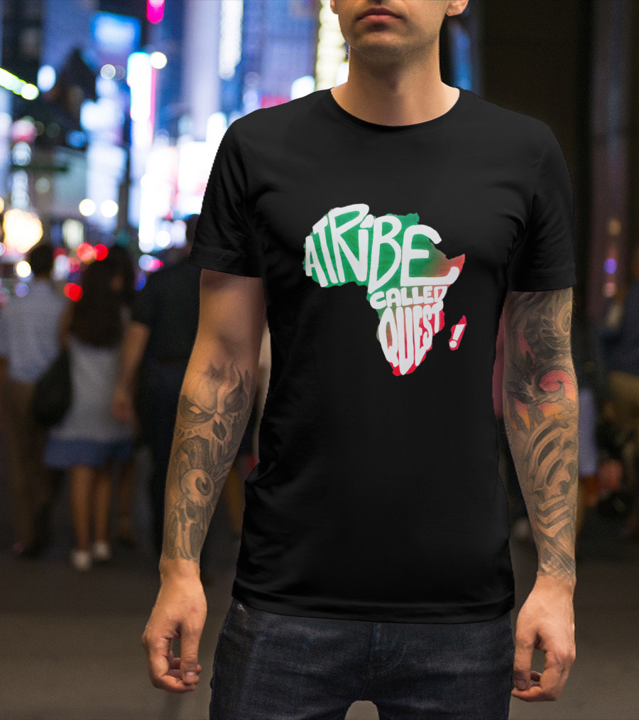 A Tribe Called Quest Africa Map Red Green T-Shirt