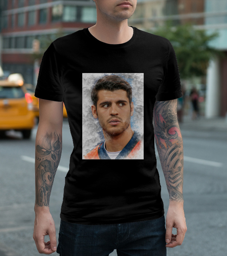 Alvaro Morata Portrait Soccer футболка T-Shirt
