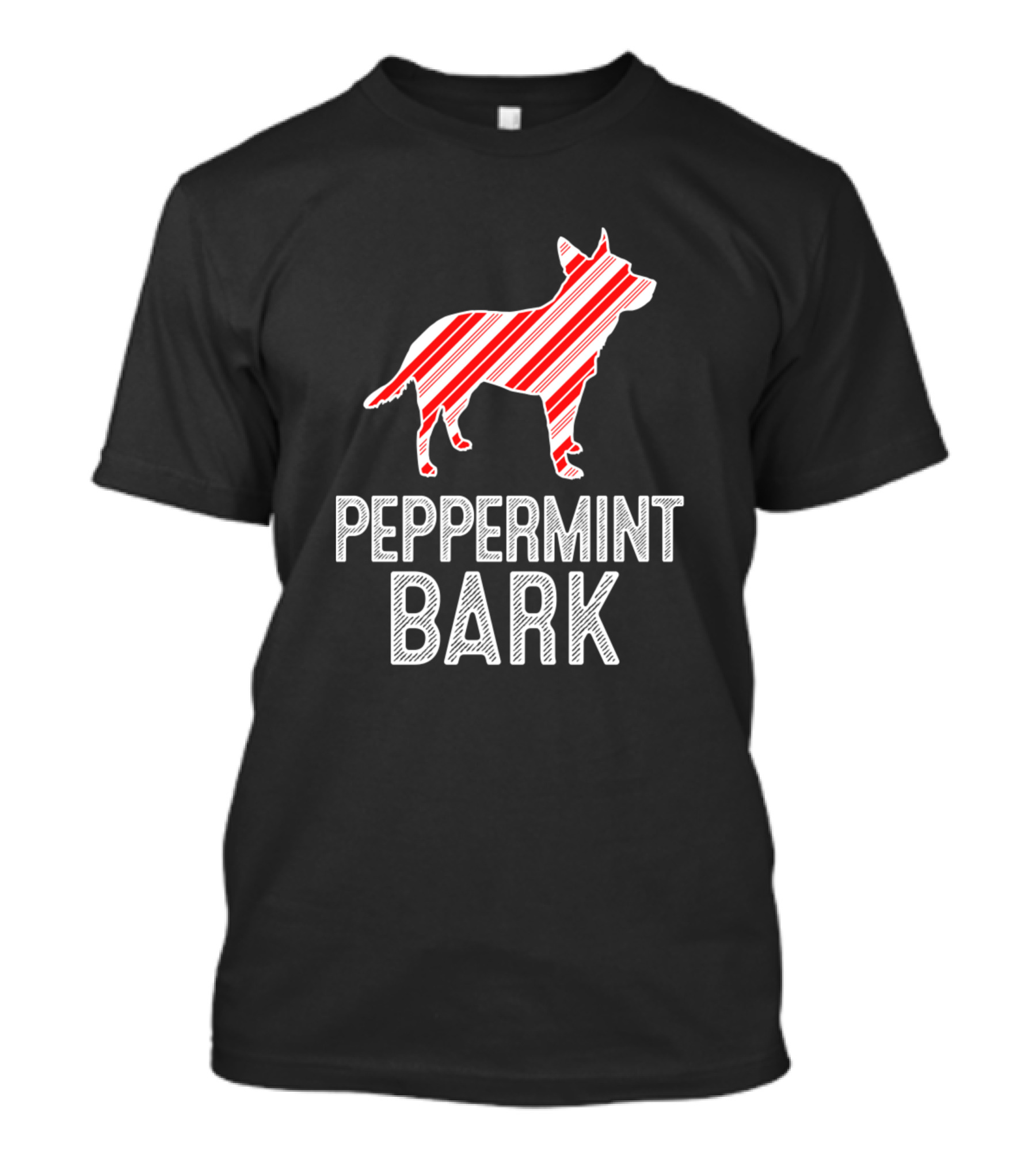Australian Cattle Dog Peppermint Bark Christmas T-Shirt