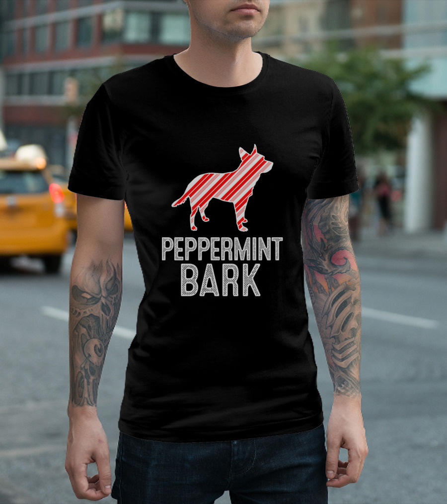 Australian Cattle Dog Peppermint Bark Christmas T-Shirt