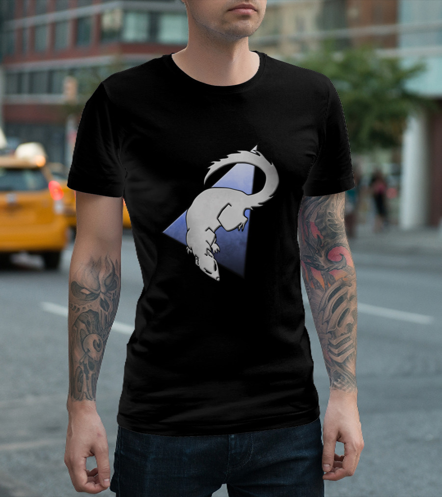 Clan Mongoose Silver Emblem With Triangular Background T-Shirt