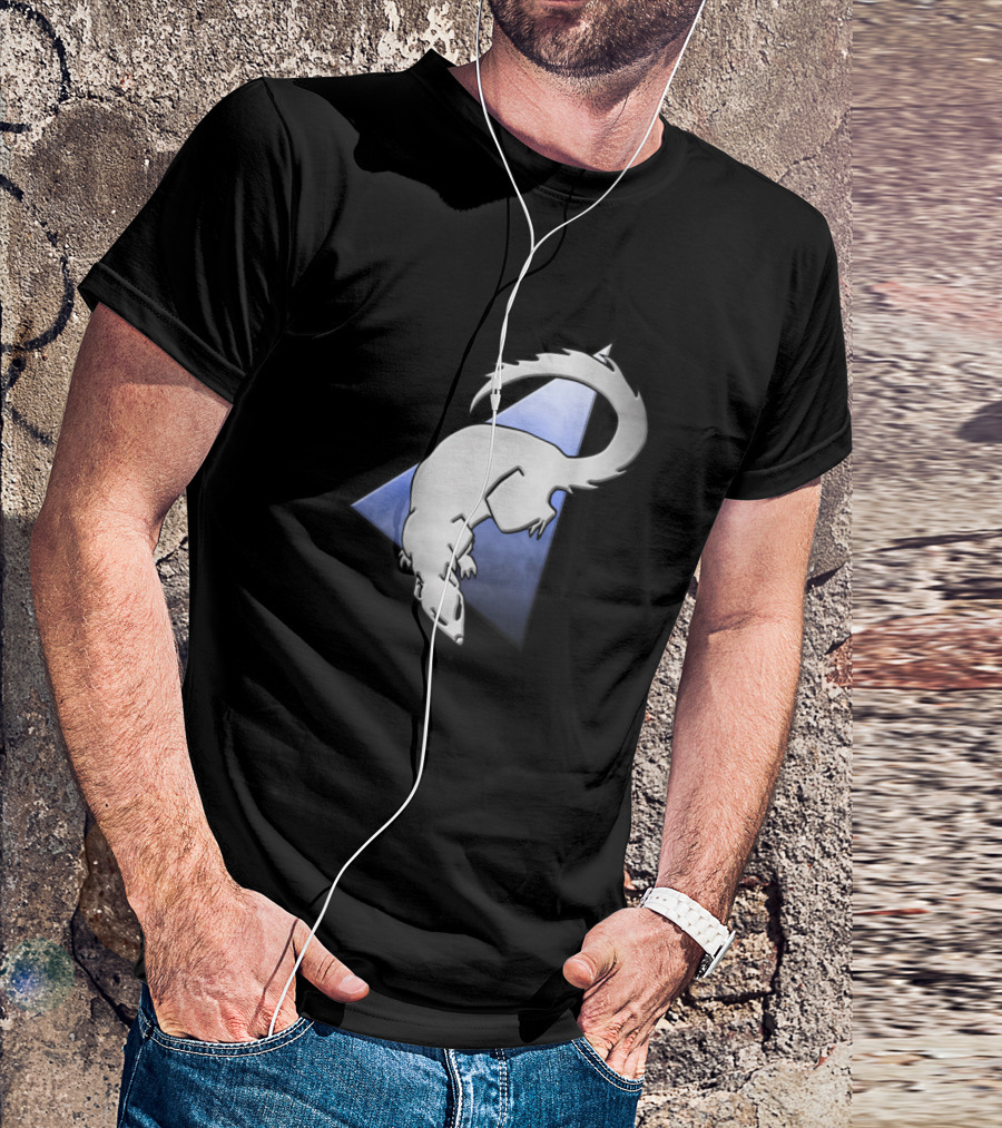 Clan Mongoose Silver Emblem With Triangular Background T-Shirt