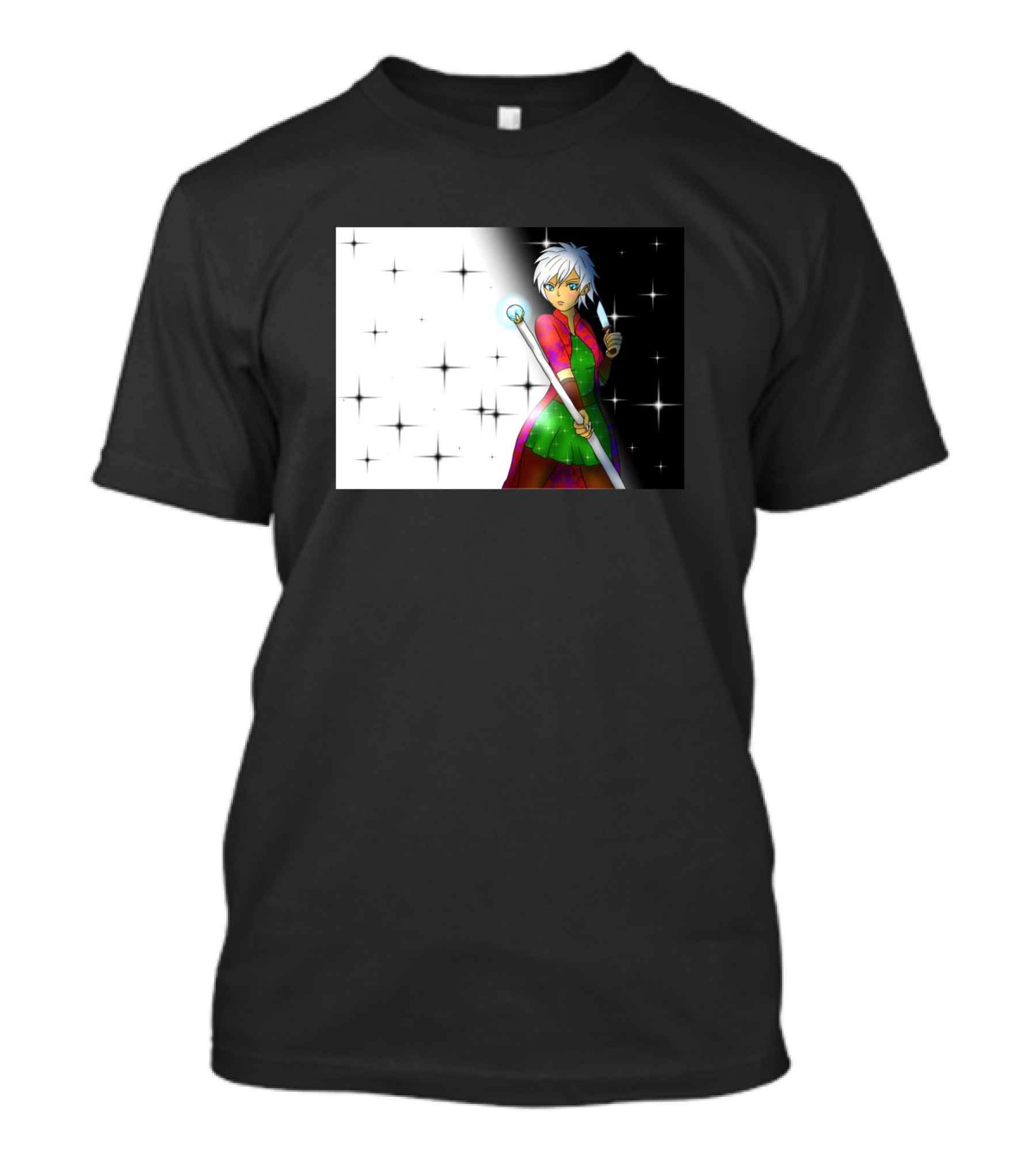 Cute Anime Elf Wizard For DnD Enthusiasts And Fans T-Shirt