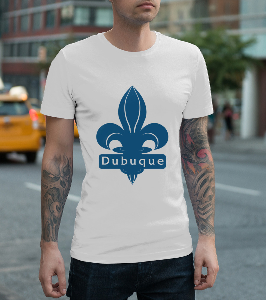Dubuque Fleur-de-Lis Blue T-Shirt