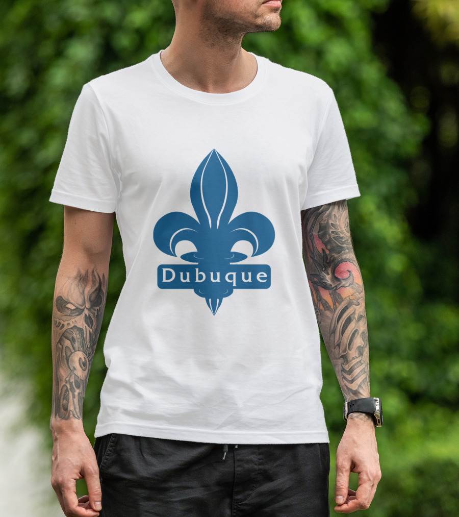 Dubuque Fleur-de-Lis Blue T-Shirt