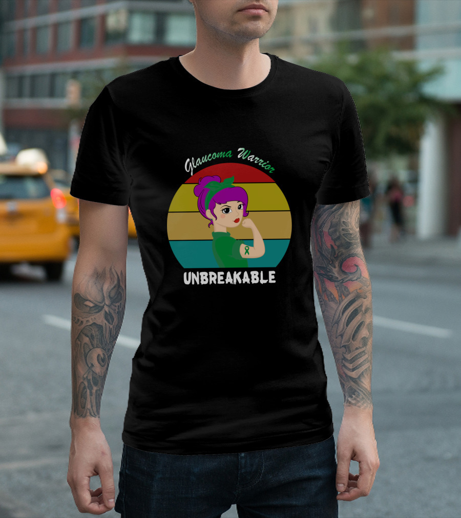 Glaucoma Warrior Unbreakable Women Vintage T-Shirt