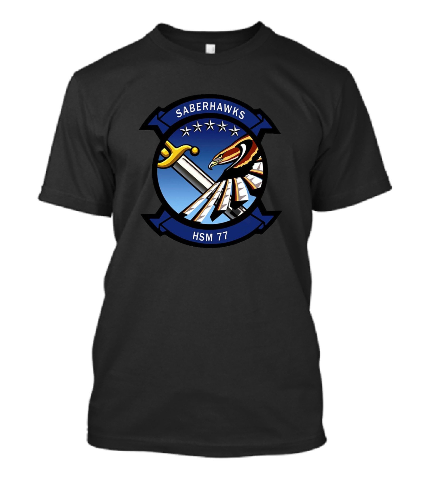 Saberhawks HSM 77 Helicopter Maritime Strike Squadron Seven Seven T-Shirt