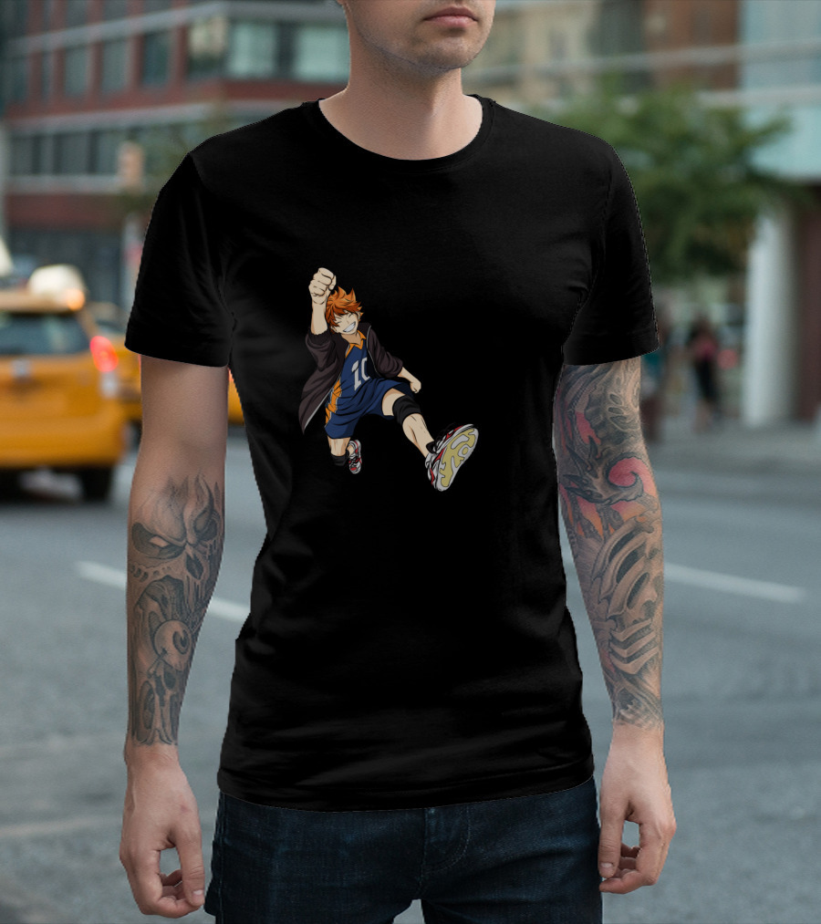 Hinata Shoyo Fly High Japanese Volleyball Jump T-Shirt