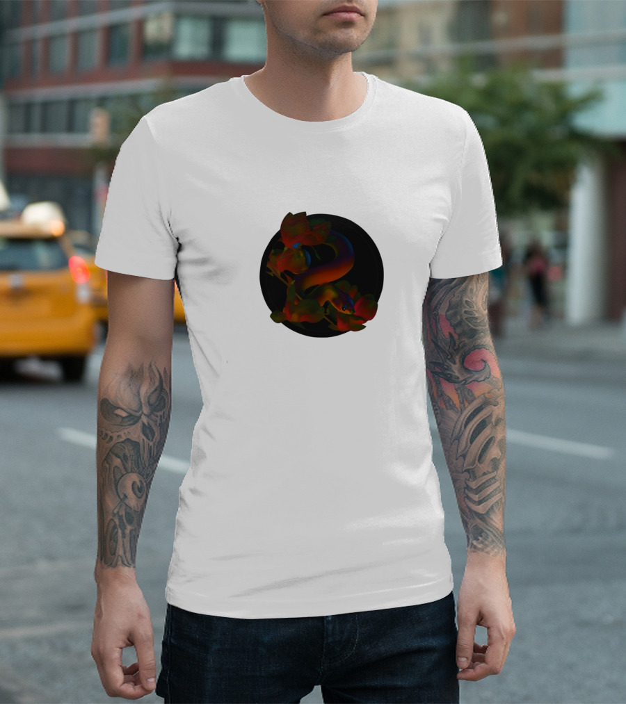 Hognose Snake Among Vibrant Flowers T-Shirt