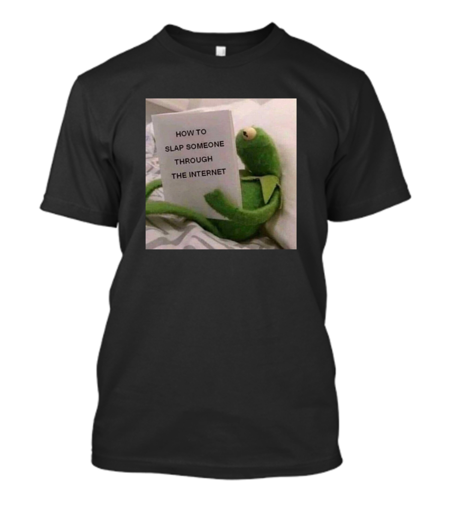How To Slap Someone Through The Internet Kermit Reading Book Meme T-Shirt