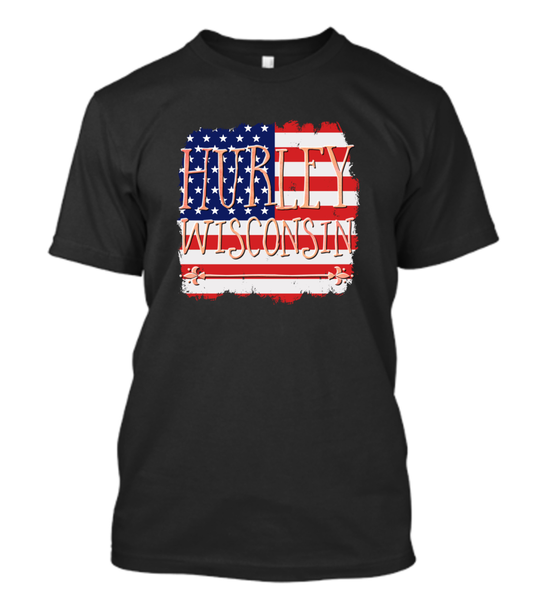Hurley Wisconsin American Flag T-Shirt