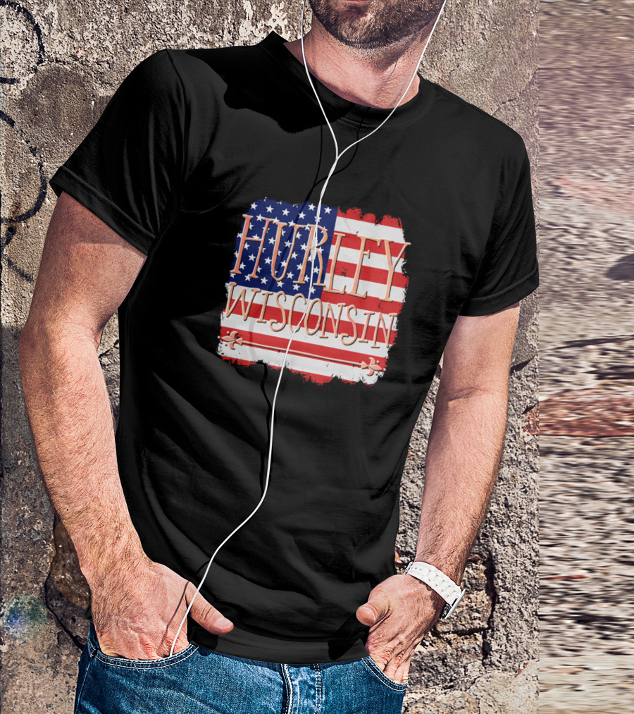 Hurley Wisconsin American Flag T-Shirt