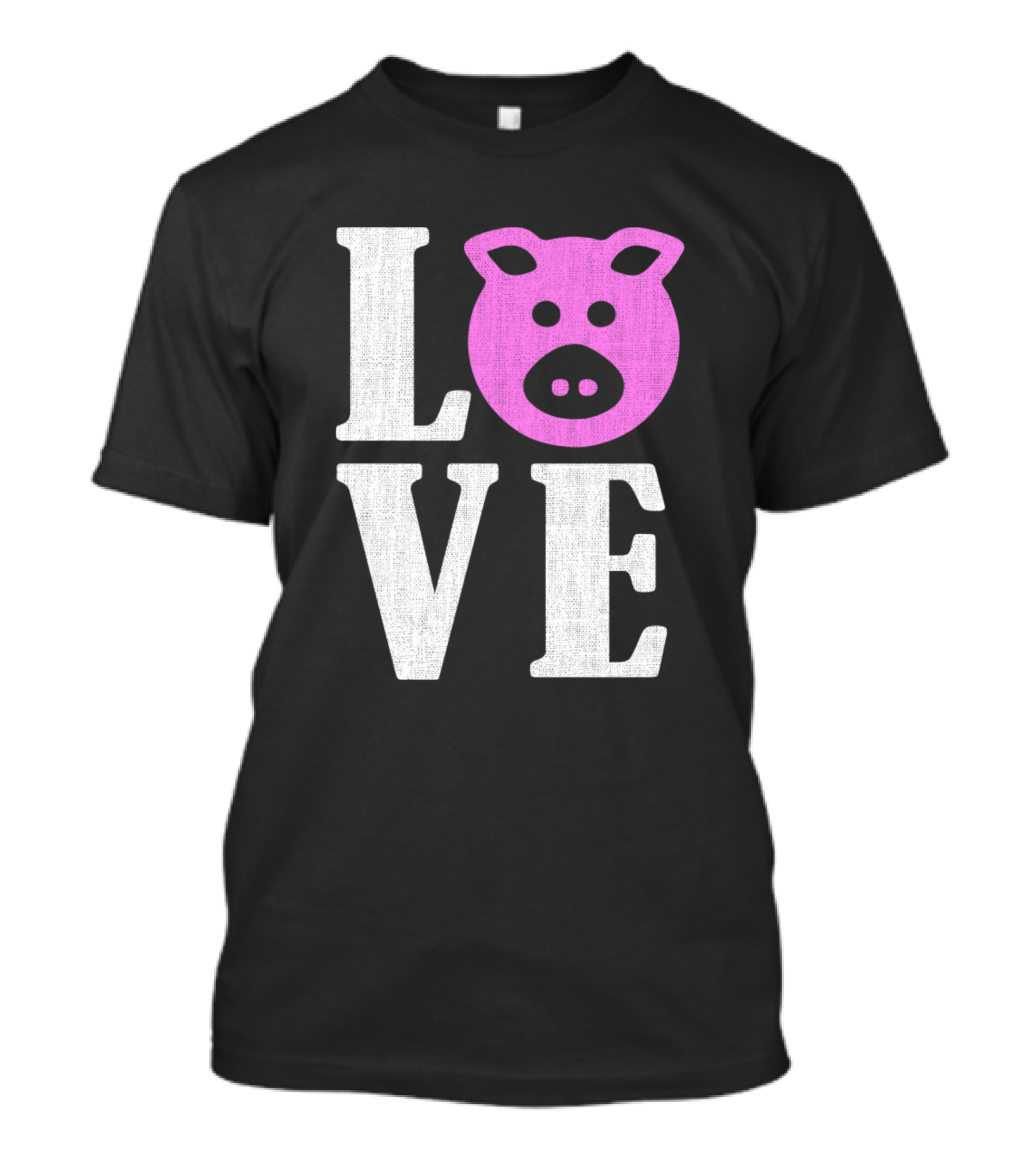 Love With Pig Face For People Who Loves Pigs Funny Farmer T-Shirt