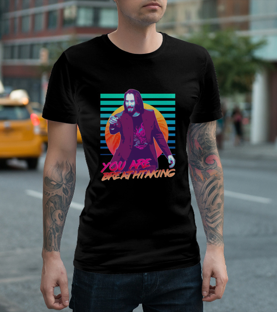 You Are Breathtaking Keanu Reeves Vaporwave Style Essential T-Shirt
