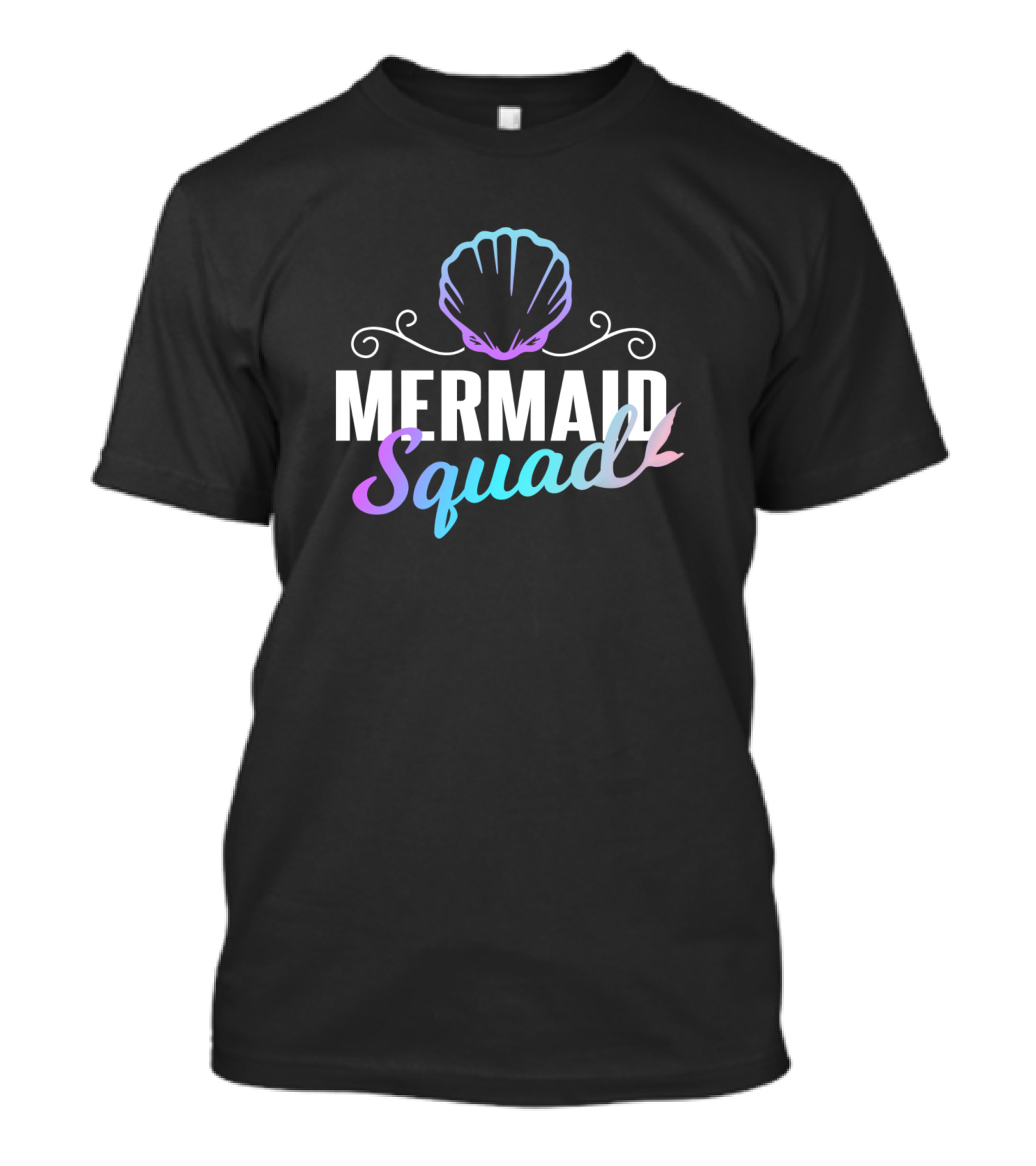 Mermaid Squad Funny Shell Mermaid Squad Girl T-Shirt