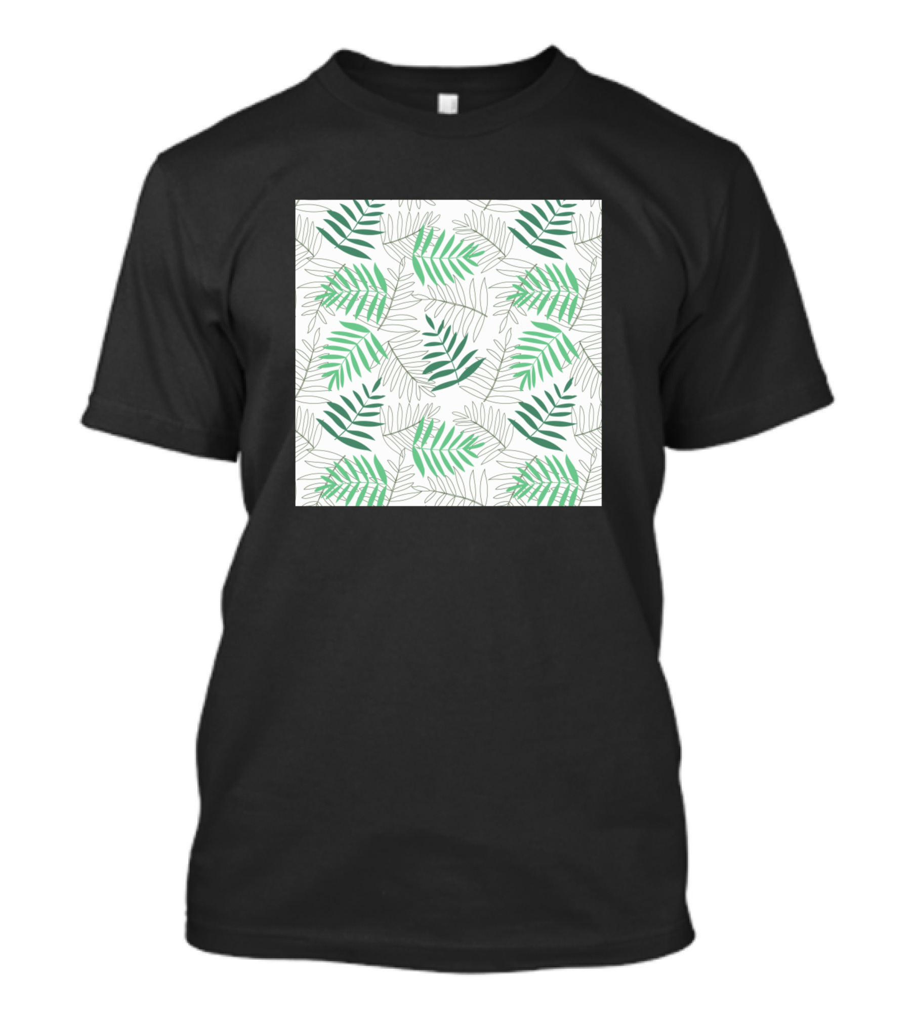 Neck Gaiter Ferns Face Mask Bandana Balaclava Head Green Leaf T-Shirt