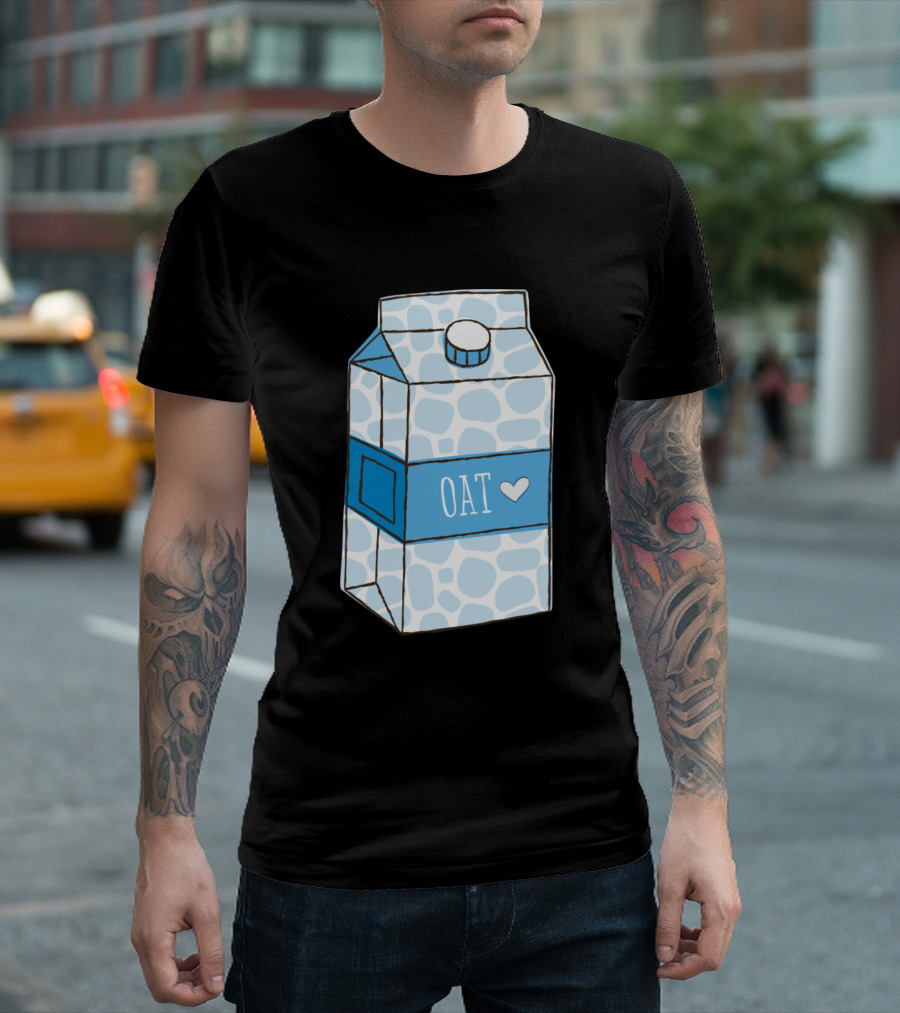 Oat Milk Heart Kawaii Carton T-Shirt