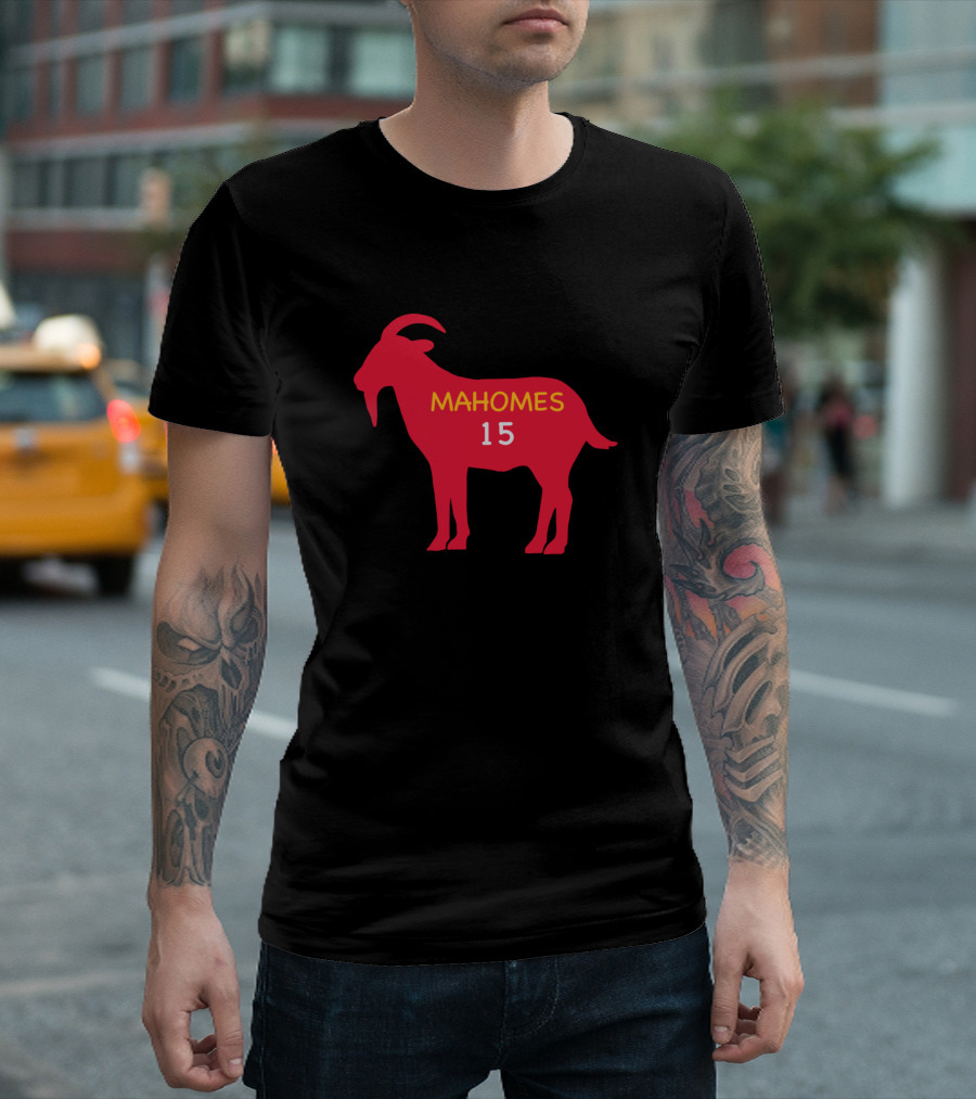 Patrick Mahomes 15 Red Goat T-Shirt