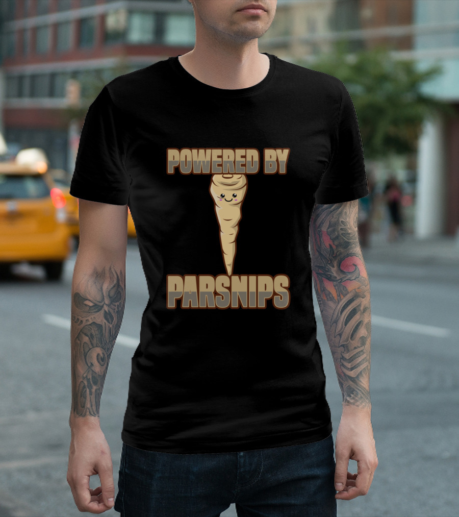 Powered By Parsnips Kawaii Vegan Parsnip T-Shirt