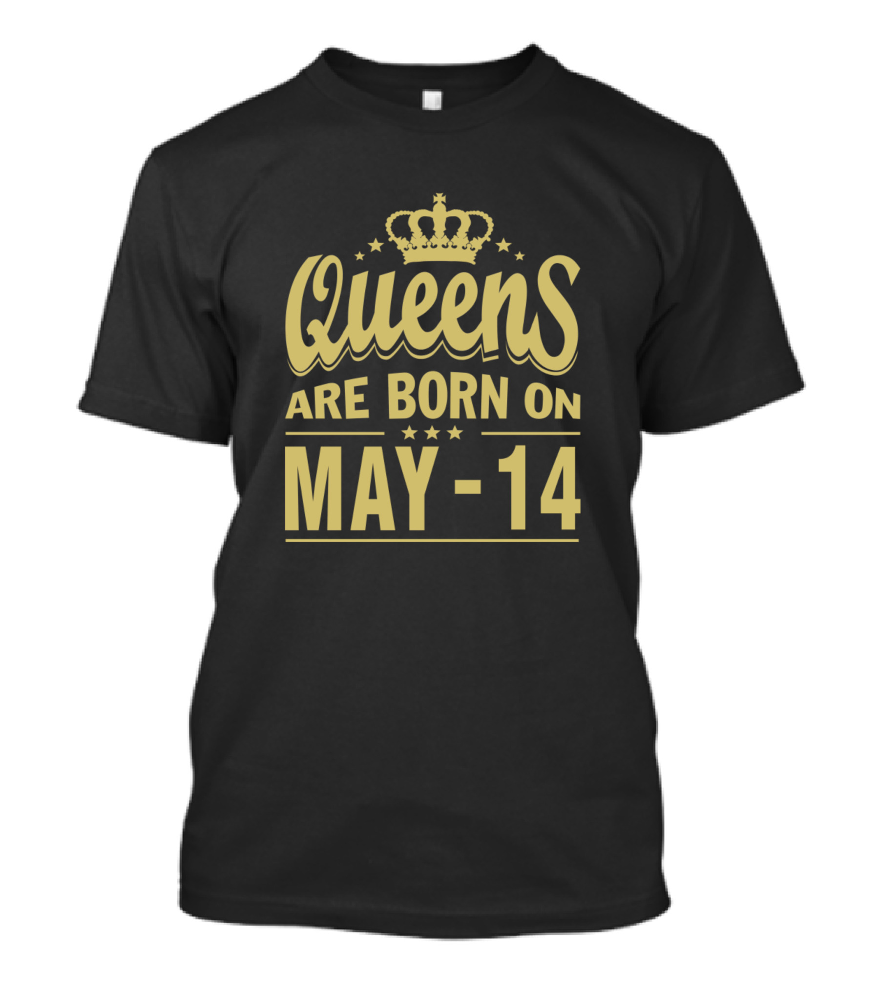 Queens Are Born On May 14 Featuring Crown Image T-Shirt