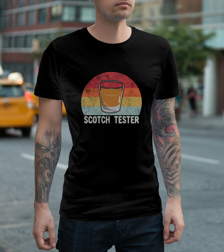 Retro Scotch Tester Whiskey Lover Vintage Style Retro Colors T-Shirt
