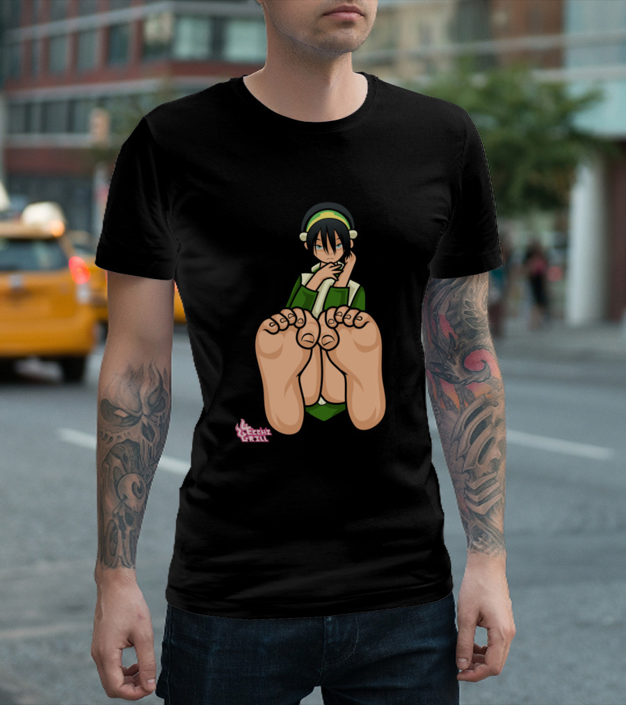 Rock Solid Soles Feet Pose Character Illustration By Ecchi Grill T-Shirt