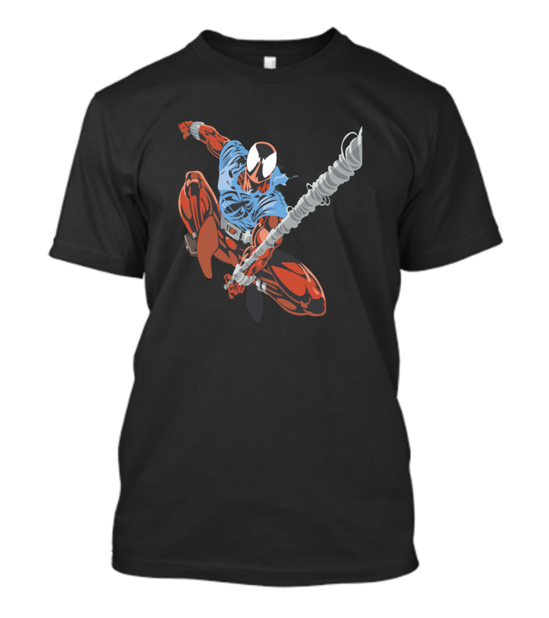 Scarlet Spider Marvel Superhero Swinging Action Pose T-Shirt