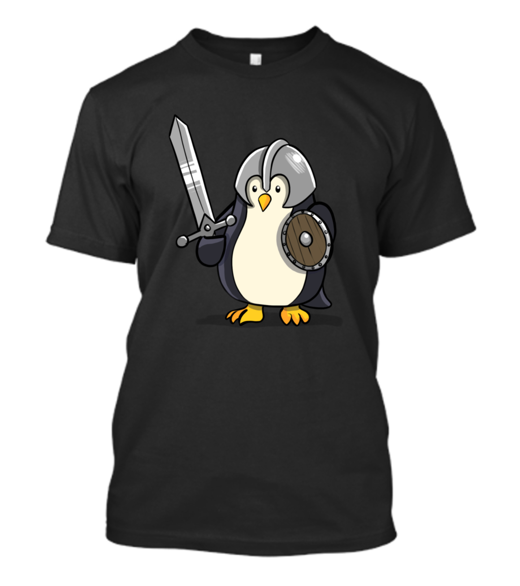 Knight Penguin With Sword And Shield T-Shirt