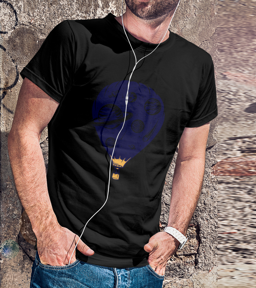 Space Exploration Planets Balloon Galaxy Adventure T-Shirt