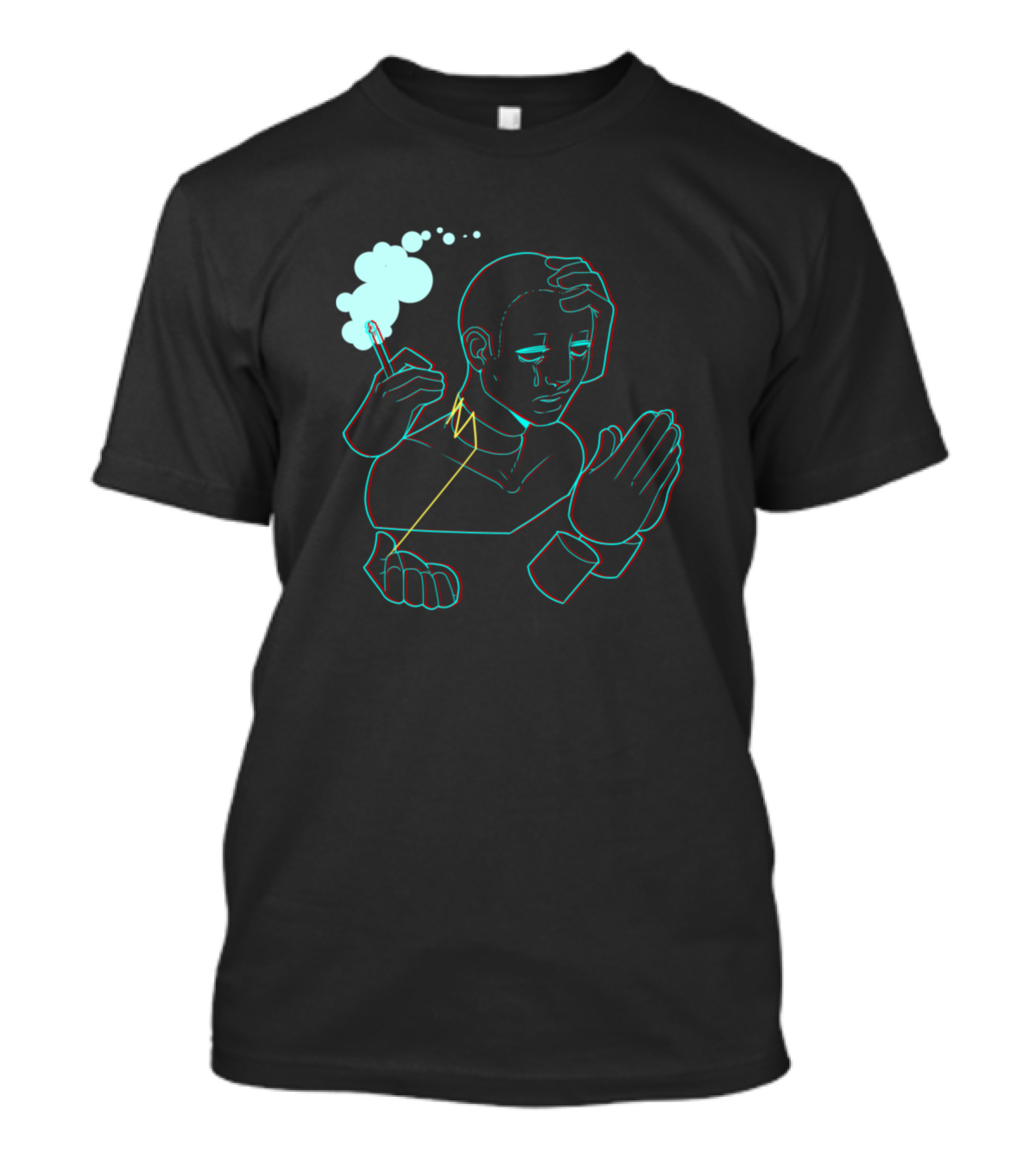 Stressful Smoking Thoughtful So Sad And Tired T-Shirt