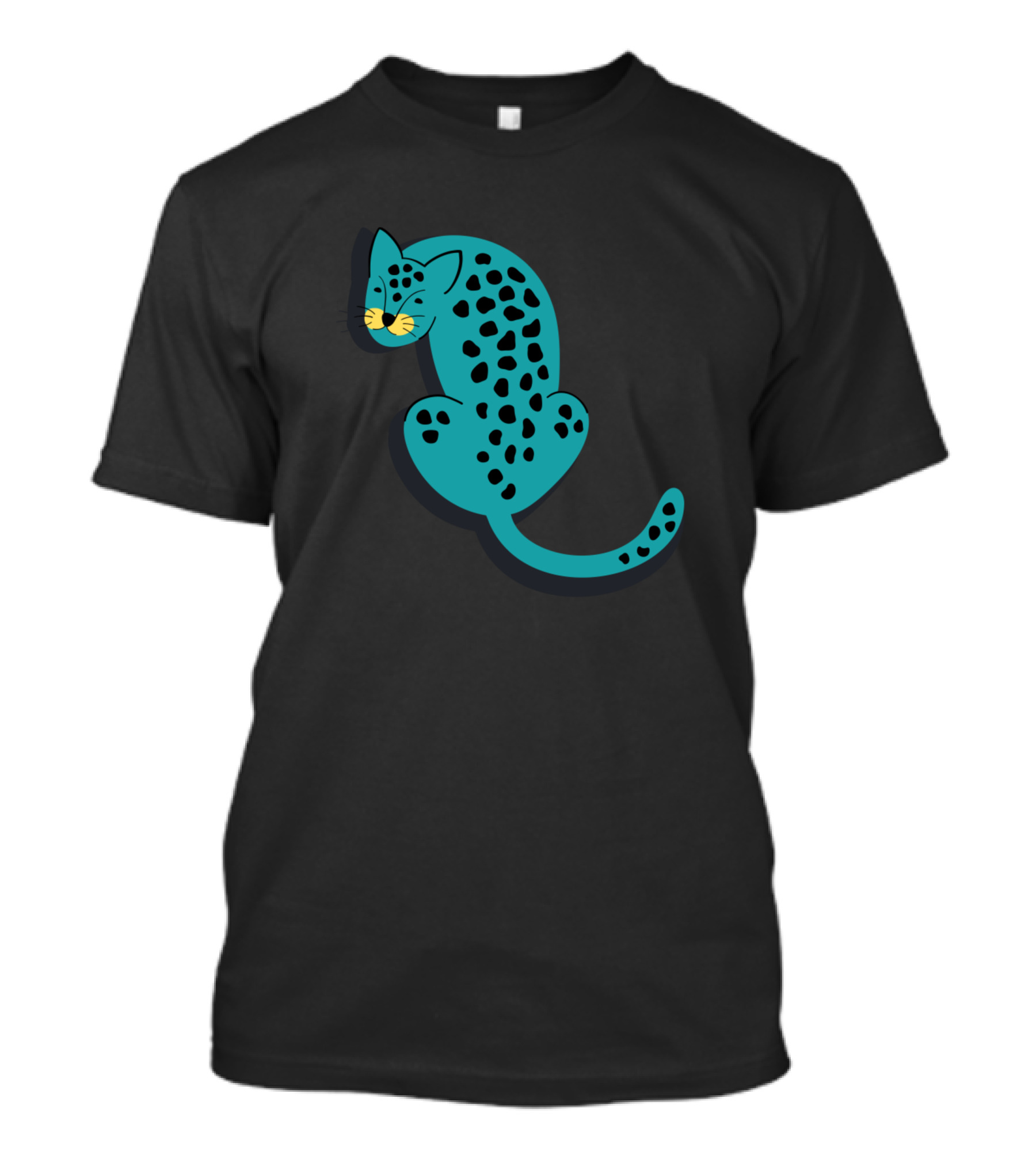 Teal Leopard Wild Feline T-Shirt