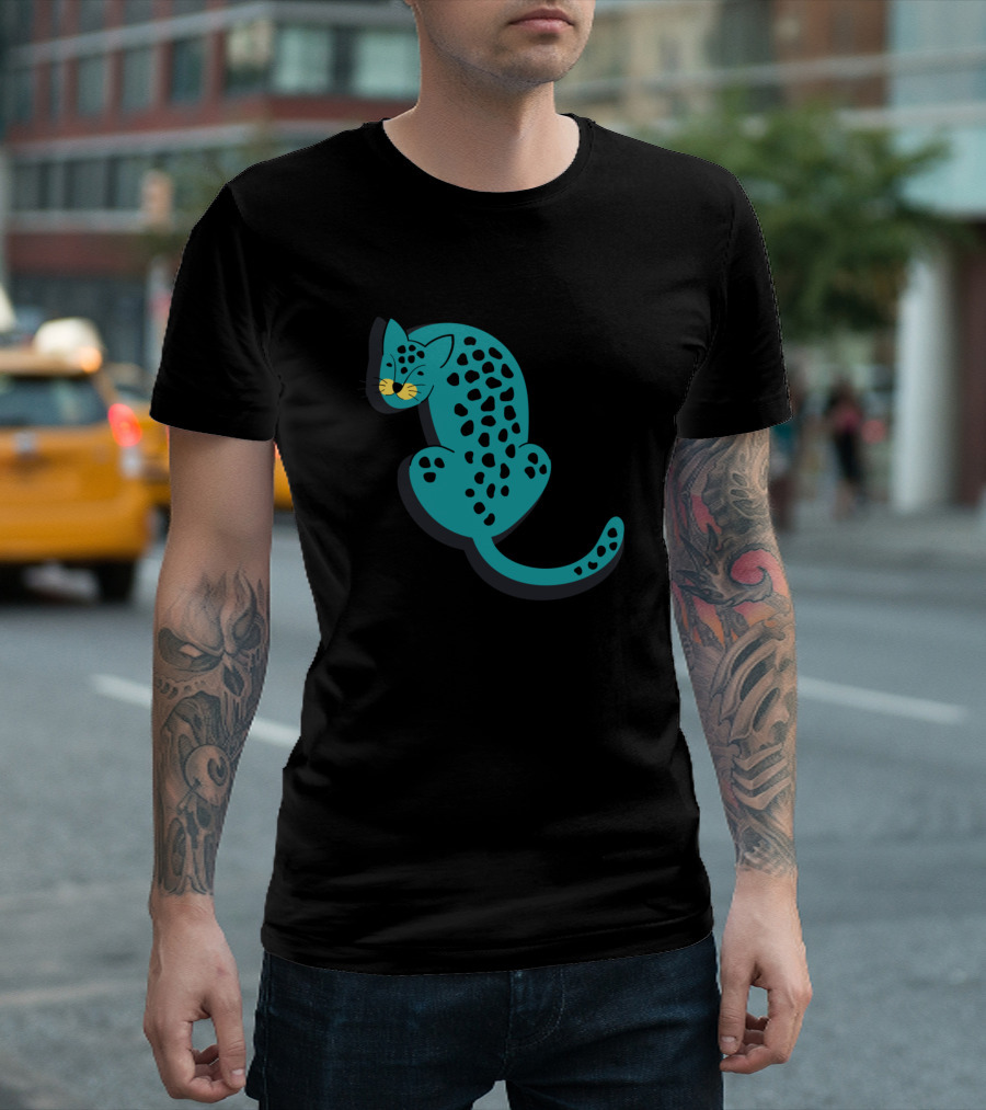Teal Leopard Wild Feline T-Shirt