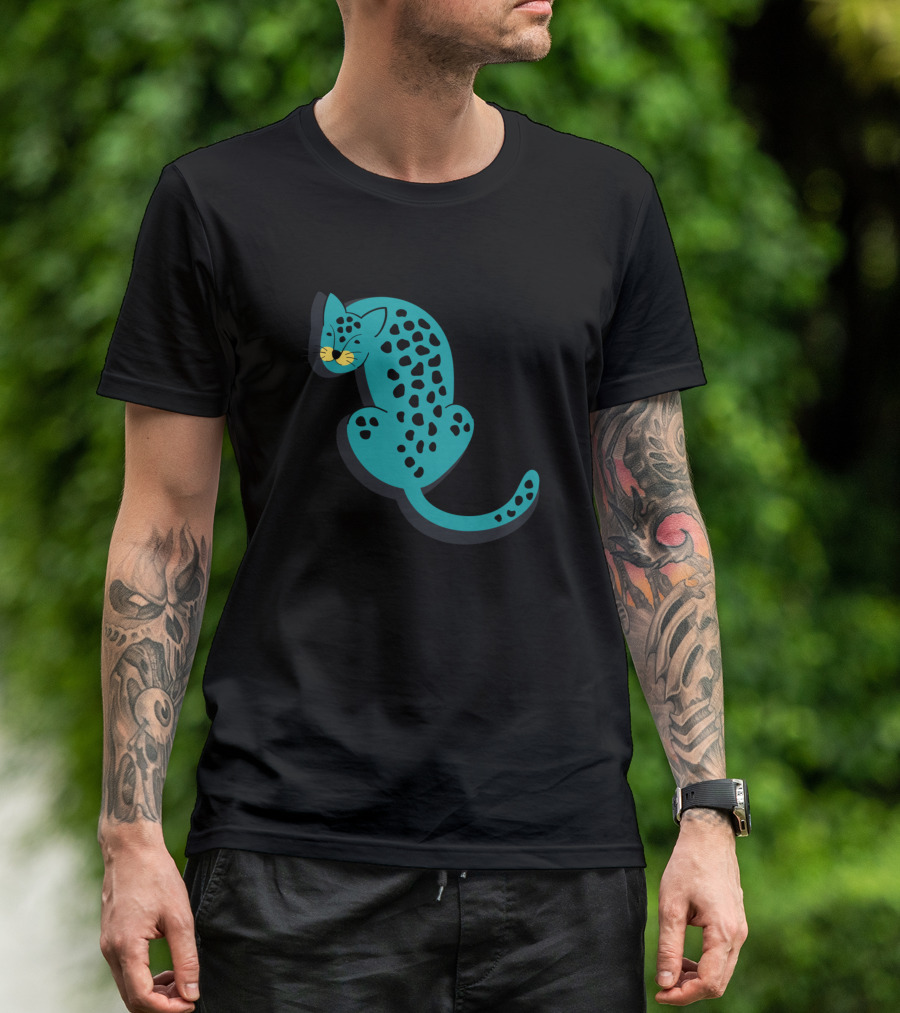 Teal Leopard Wild Feline T-Shirt