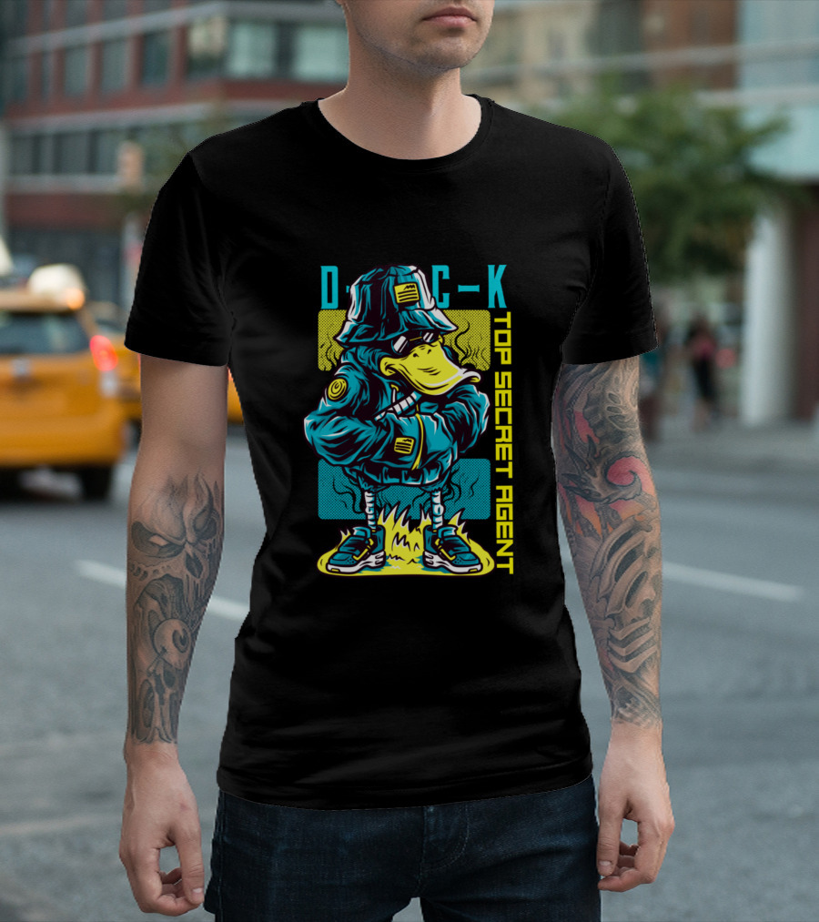 D C K Top Secret Agent Duck T-Shirt