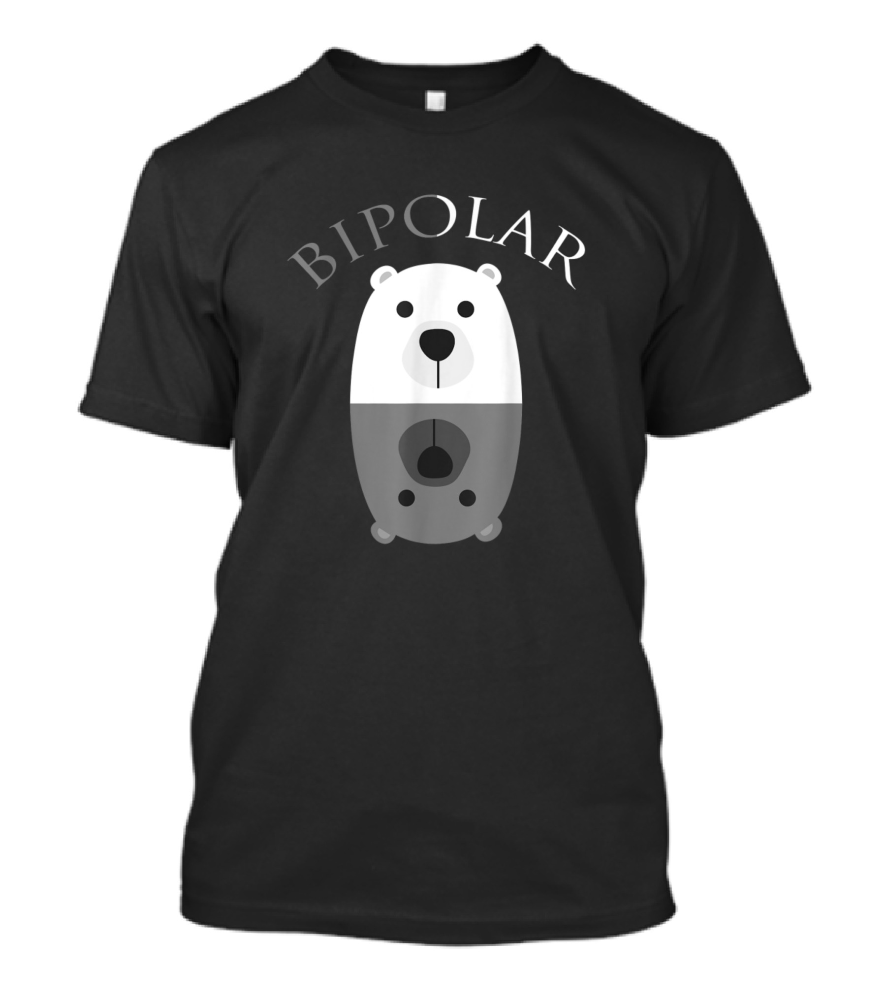 Bipolar Polar Bear Cute Mental Disorder Concept T-Shirt