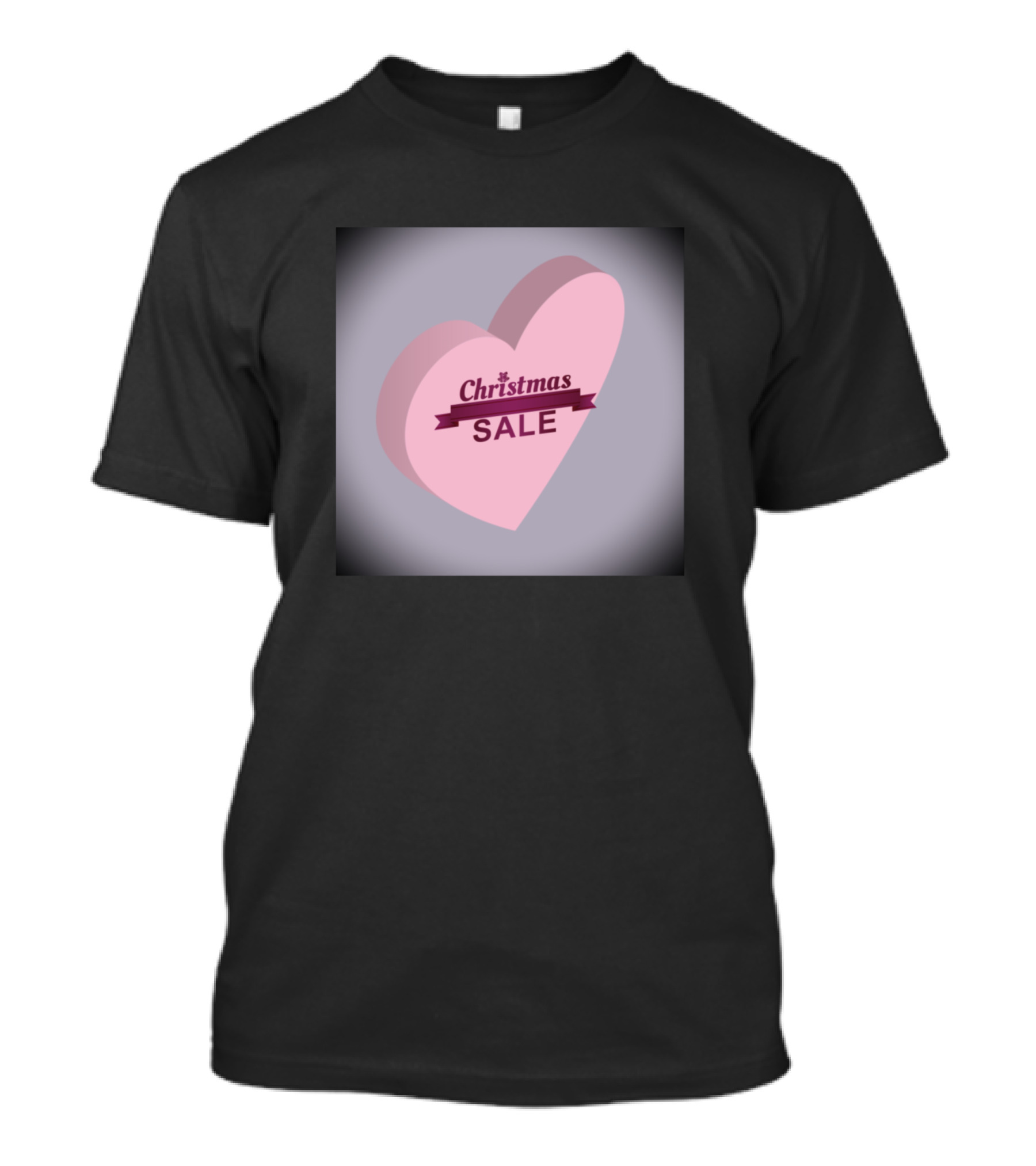 Christmas Sale Heart Shaped Holiday Promotion T-Shirt