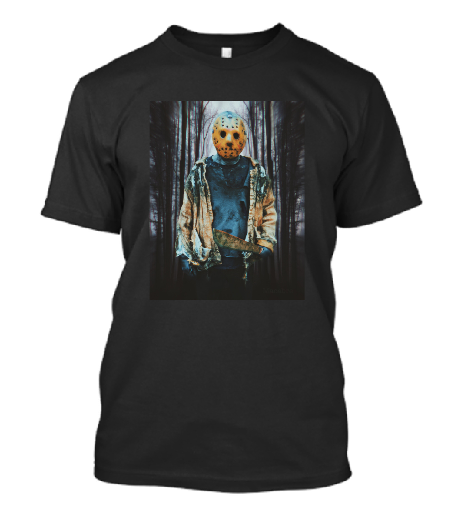 Jason Voorhees Woods Mask Knife Horror T-Shirt