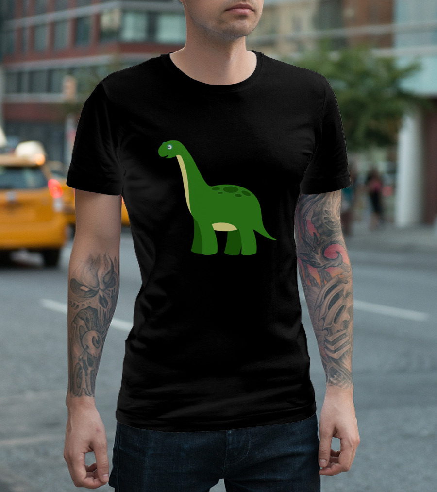 Lustiges Dino Apatosaurus Motiv Witziger Grüner Dinosaurier T-Shirt