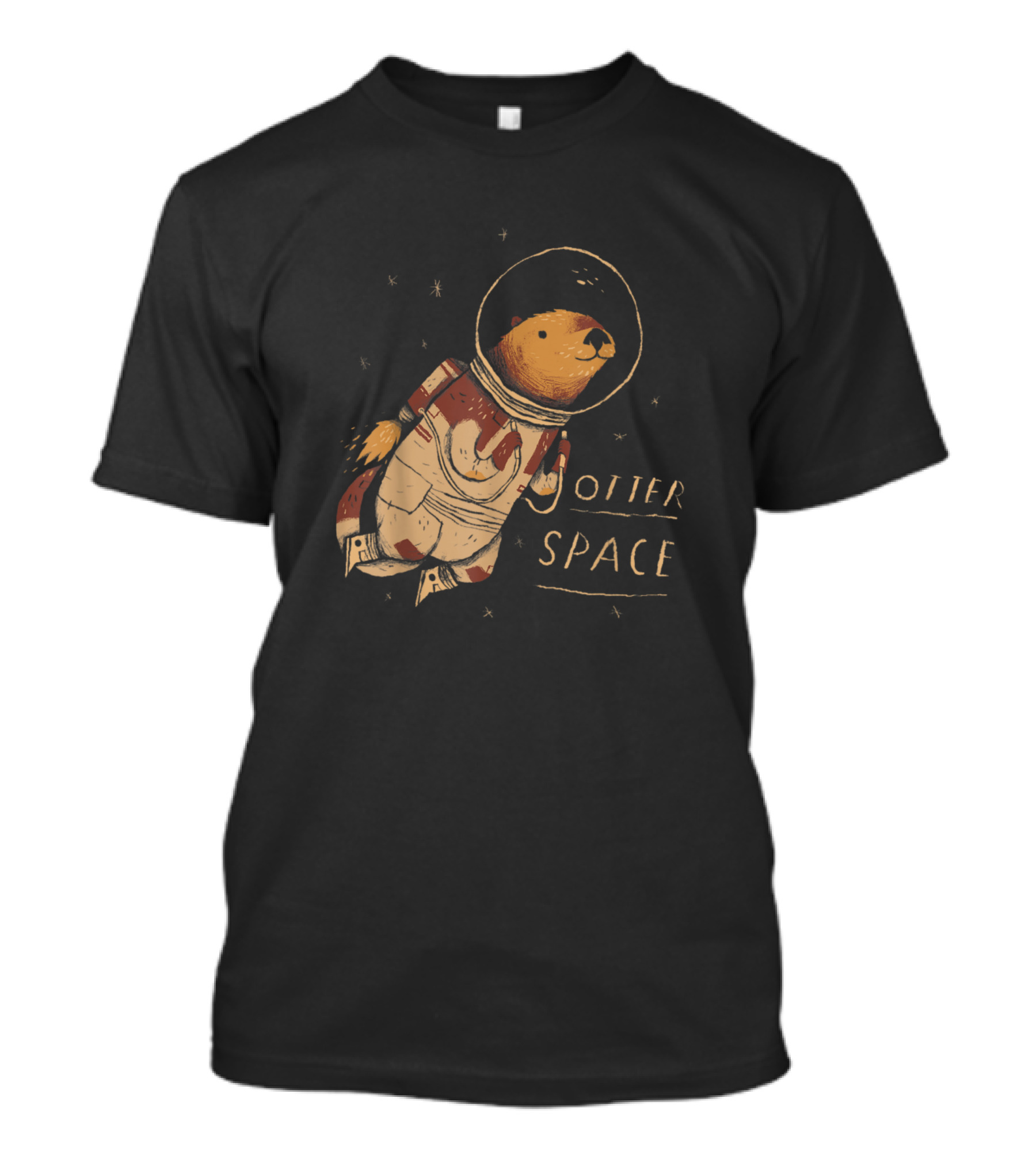 Otter Space Space Otter Pun Cute Otter In Astronaut Suit T-Shirt